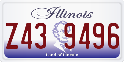 IL license plate Z439496