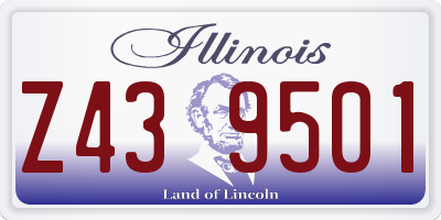 IL license plate Z439501