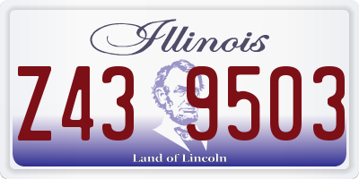 IL license plate Z439503