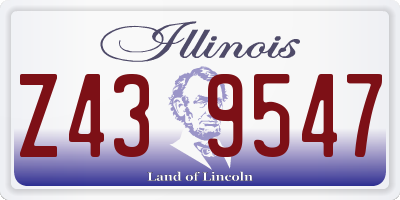 IL license plate Z439547