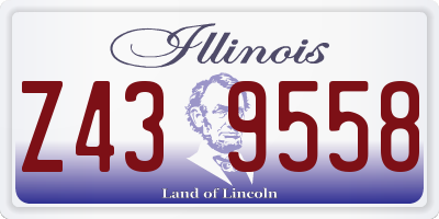 IL license plate Z439558