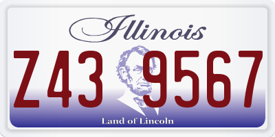 IL license plate Z439567