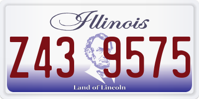 IL license plate Z439575