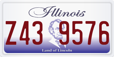 IL license plate Z439576
