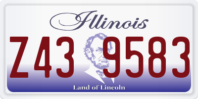 IL license plate Z439583