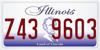 IL license plate Z439603