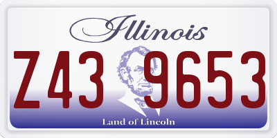 IL license plate Z439653