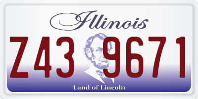 IL license plate Z439671