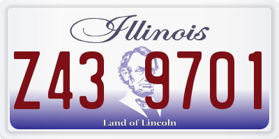IL license plate Z439701