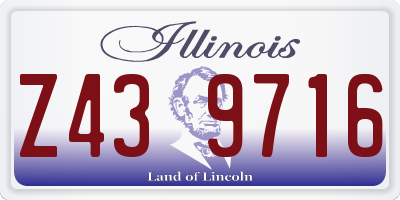 IL license plate Z439716