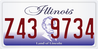 IL license plate Z439734