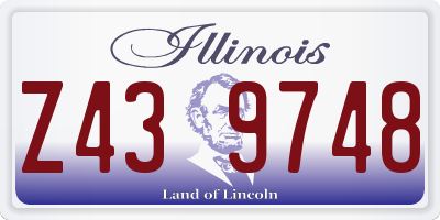 IL license plate Z439748