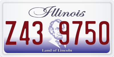 IL license plate Z439750