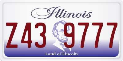 IL license plate Z439777