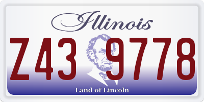IL license plate Z439778