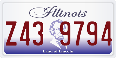 IL license plate Z439794