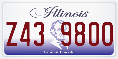 IL license plate Z439800