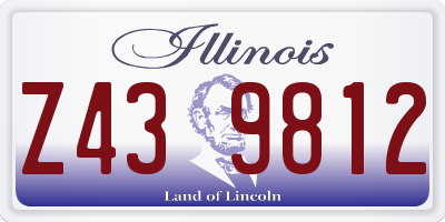 IL license plate Z439812