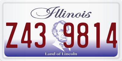 IL license plate Z439814