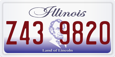 IL license plate Z439820