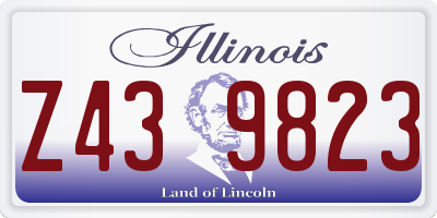 IL license plate Z439823