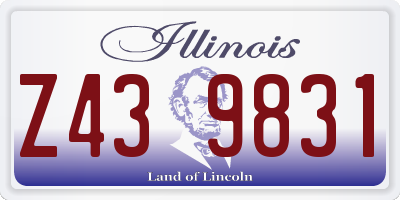 IL license plate Z439831