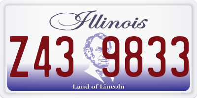 IL license plate Z439833