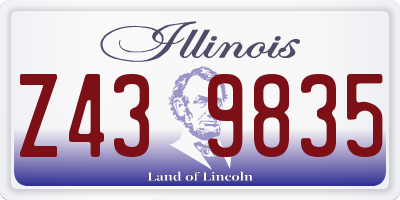 IL license plate Z439835