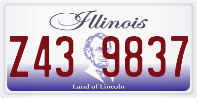 IL license plate Z439837