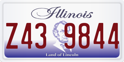 IL license plate Z439844