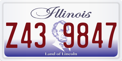 IL license plate Z439847