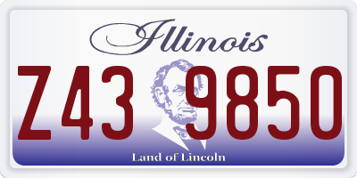 IL license plate Z439850