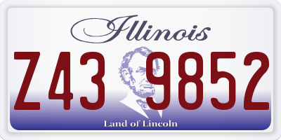IL license plate Z439852