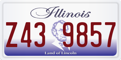 IL license plate Z439857