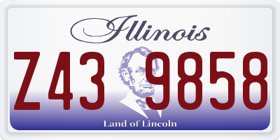 IL license plate Z439858