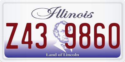 IL license plate Z439860