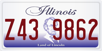 IL license plate Z439862