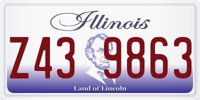 IL license plate Z439863