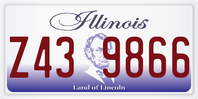 IL license plate Z439866