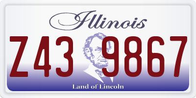 IL license plate Z439867