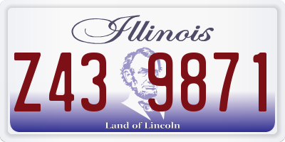 IL license plate Z439871