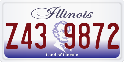IL license plate Z439872