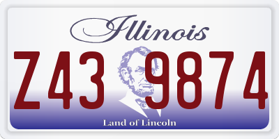 IL license plate Z439874