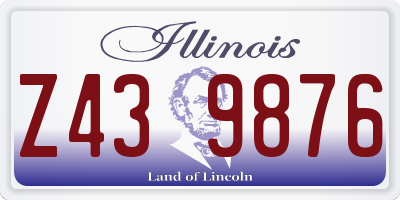 IL license plate Z439876