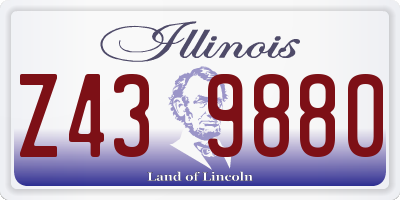 IL license plate Z439880