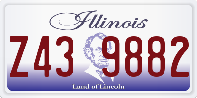 IL license plate Z439882