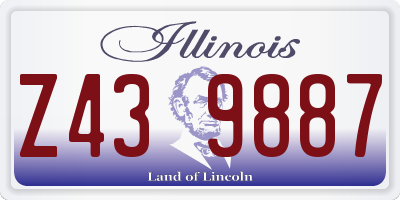 IL license plate Z439887