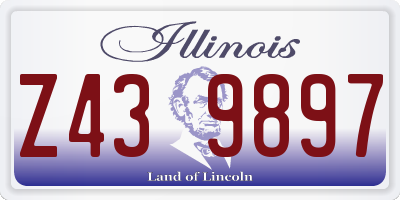 IL license plate Z439897