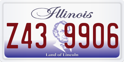 IL license plate Z439906