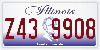 IL license plate Z439908